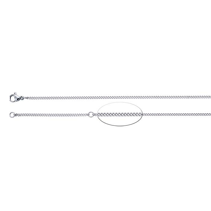 Stainless Steel 1.7mm Diamond-Cut Curb Chain