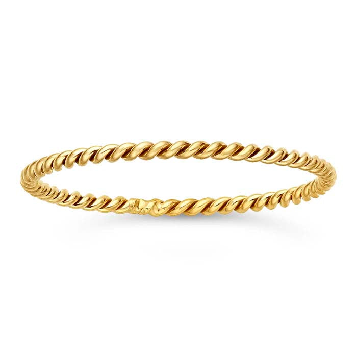 14/20 Yellow Gold-Filled Twist-Wire Stackable Ring