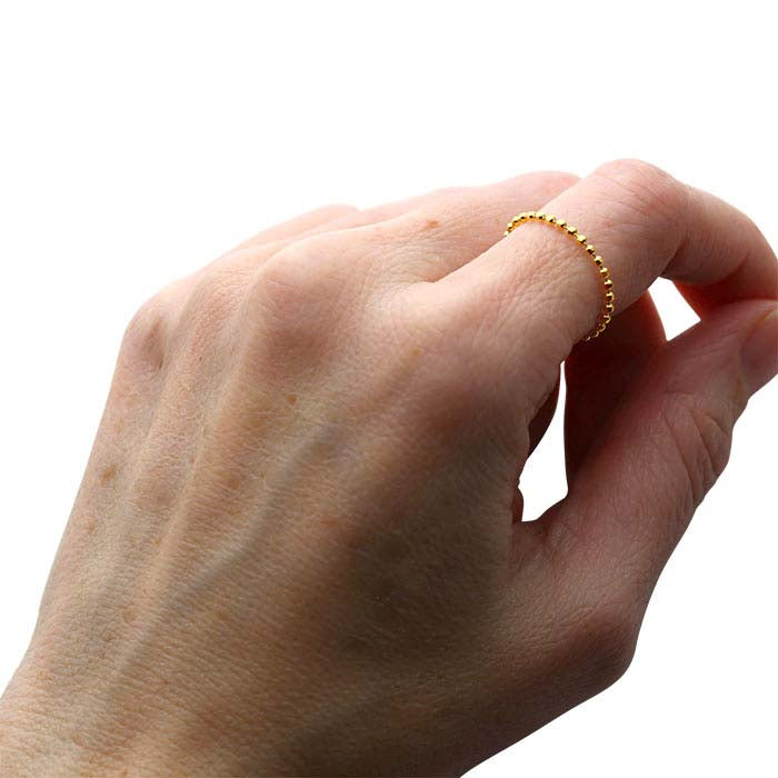14/20 Yellow Gold-Filled Bead Flexible Ring