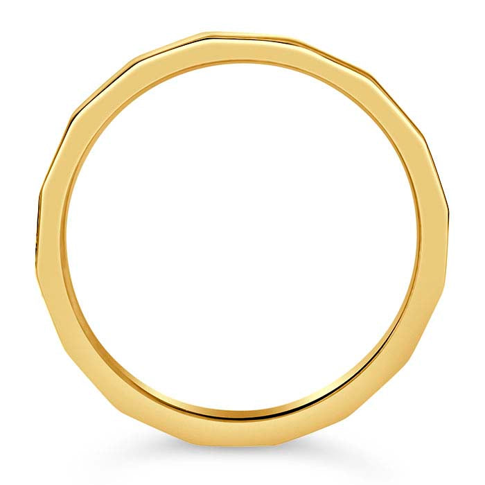 14/20 Yellow Gold-Filled Faceted Stackable Ring