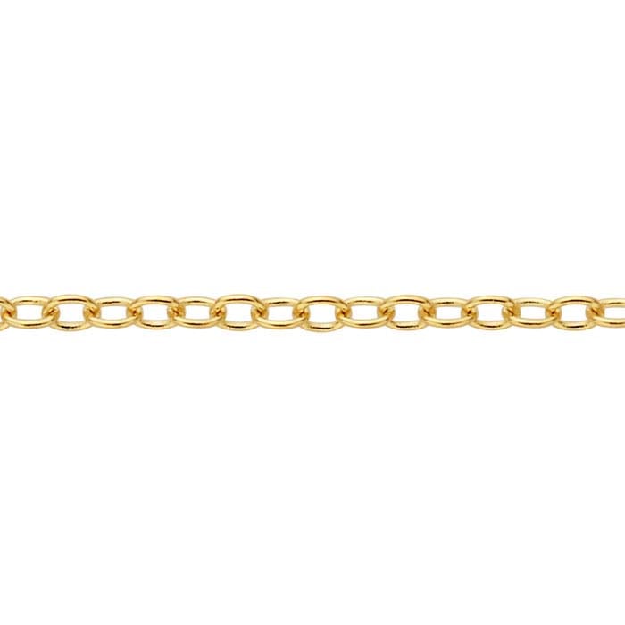 14K Yellow Gold Add-A-Bead Cable Chain Necklaces, Adjustable