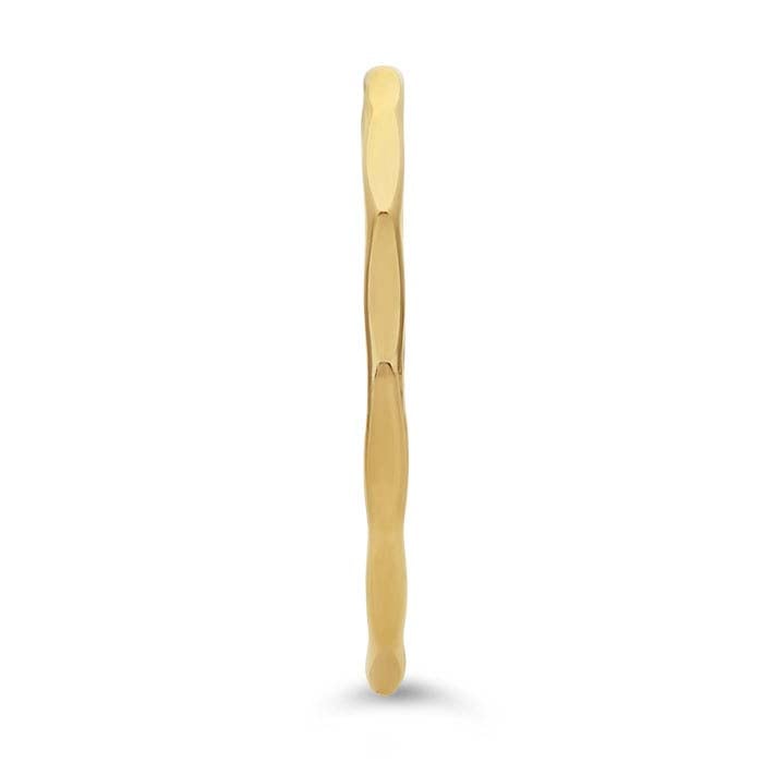 14K Yellow Gold Faceted Stackable Ring