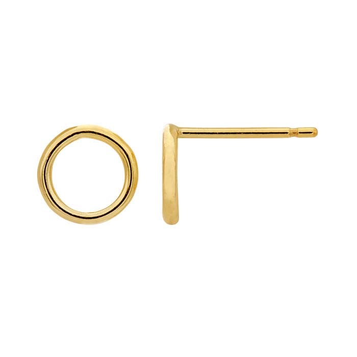 14/20 Yellow Gold-Filled Open 7mm Circle Post Earring
