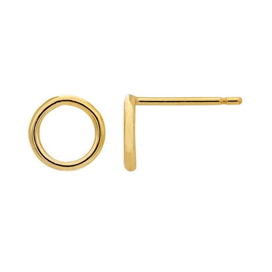 14/20 Yellow Gold-Filled Open 7mm Circle Post Earring