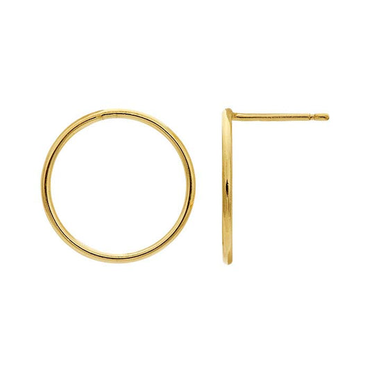 14/20 Yellow Gold-Filled Open 15mm Circle Post Earring