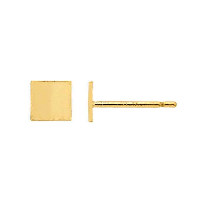 14/20 Yellow Gold-Filled Square Post Earring
