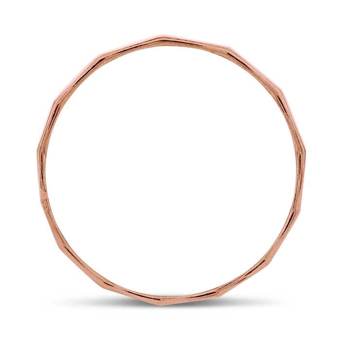 14/20 Rose Gold-Filled Faceted Stackable Ring