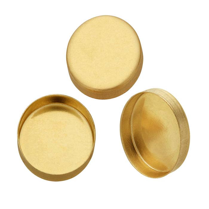 14/20 Yellow Gold-Filled 12 x 10mm Oval Bezel Cup Setting