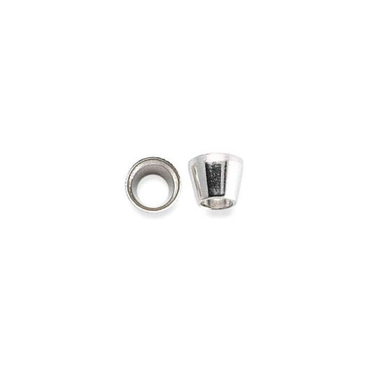 14K White Gold 3mm Round Tapered Tube Bezel Setting