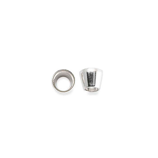 14K White Gold 4.5mm Round Tapered Tube Bezel Setting