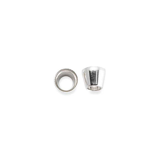 14K White Gold 5mm Round Tapered Tube Bezel Setting