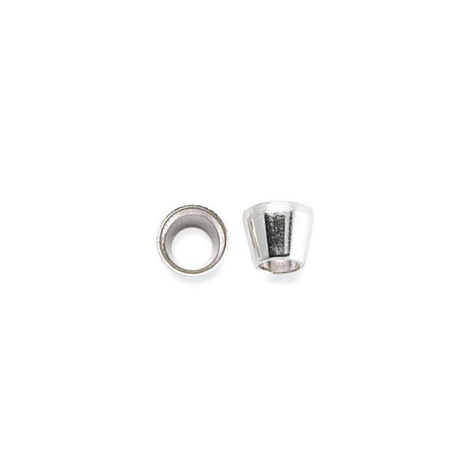 14K White Gold 5.5mm Round Tapered Tube Bezel Setting