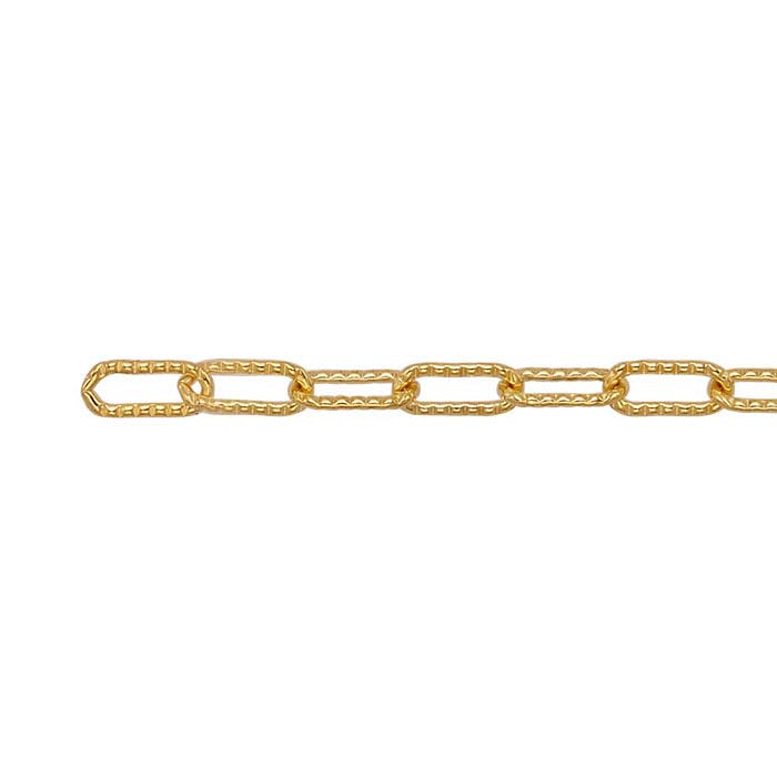 14/20 Yellow Gold-Filled 2.5mm Patterned Cable Chain, By the Foot