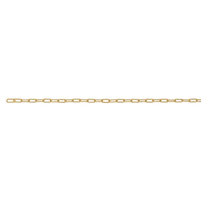 14/20 Yellow Gold-Filled 2.5mm Patterned Cable Chain, By the Foot