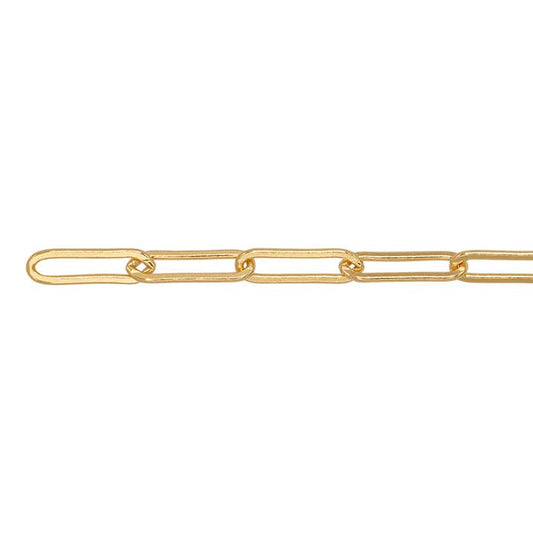 14/20 Yellow Gold-Filled 3.8mm Flat Drawn Oval Cable Chain, By the Foot