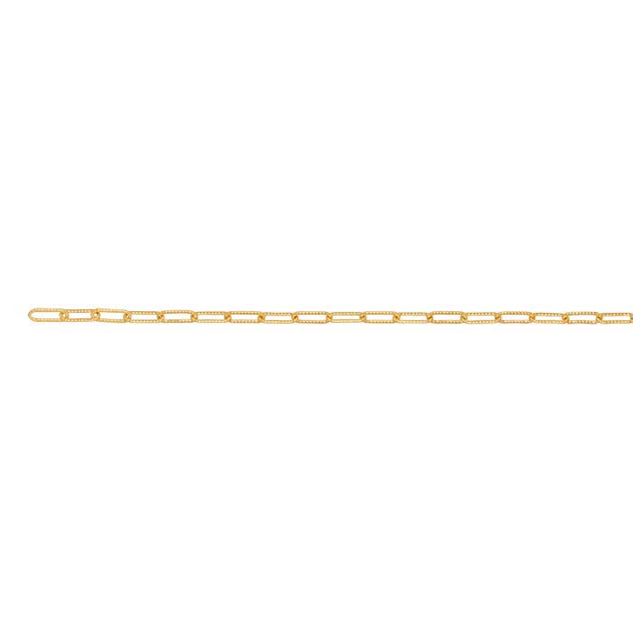14/20 Yellow Gold-Filled 3.1mm Patterned Cable Chain, By the Foot