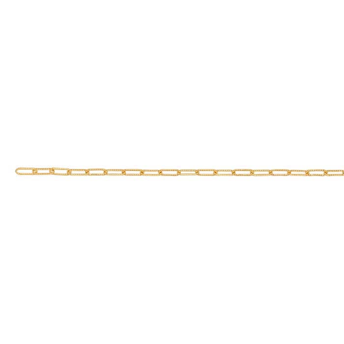 14/20 Yellow Gold-Filled 2.5mm Patterned Cable Chain