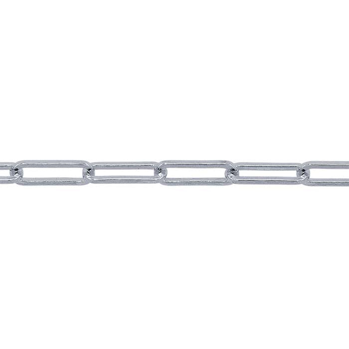 Ovale Ankerkette aus 14 Karat Weißgold, 1,5 mm