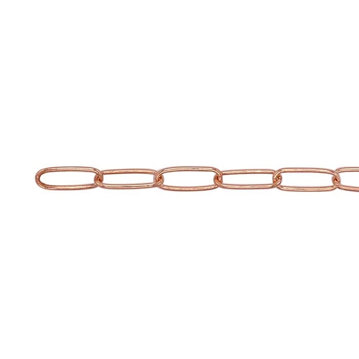 14/20 Rose Gold-Filled 1.7mm Oval Cable Chain, By the Foot