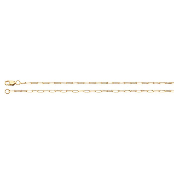 14/20 Yellow Gold-Filled 1.7mm Oval Cable Chain