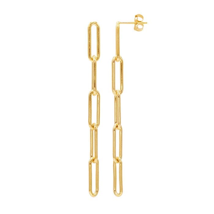 Five-Link Paperclip Post Earrings