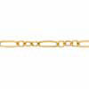 14 Karat Gelbgold, 1,4 mm, flach, oval, lang und kurz, pro Zoll
