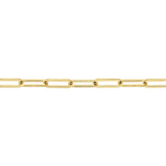 14K Yellow Gold 1.5mm Flat Oval Cable Chain