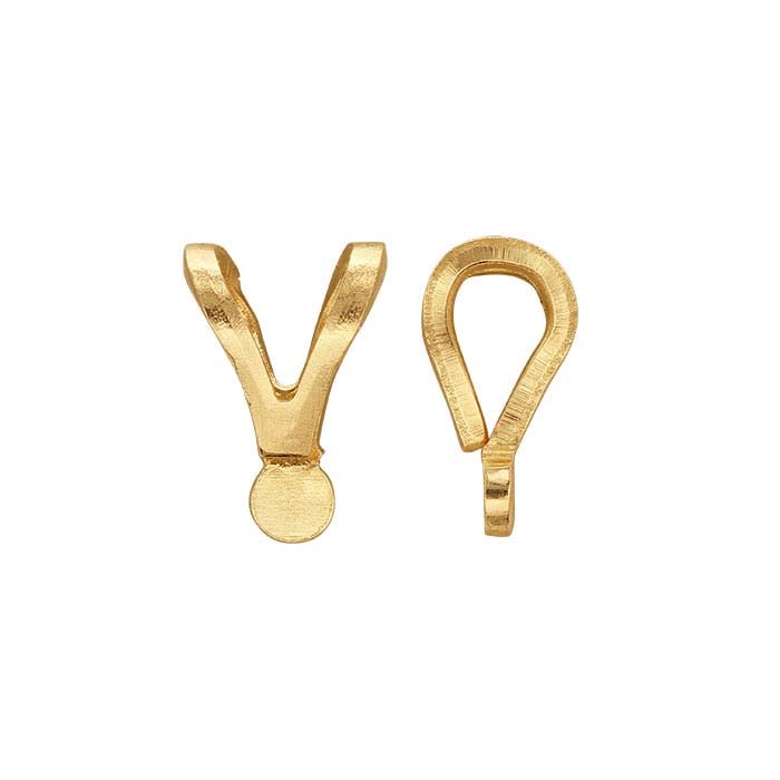 14K geltono aukso kiškio ausies kilpa su litavimo plokštele