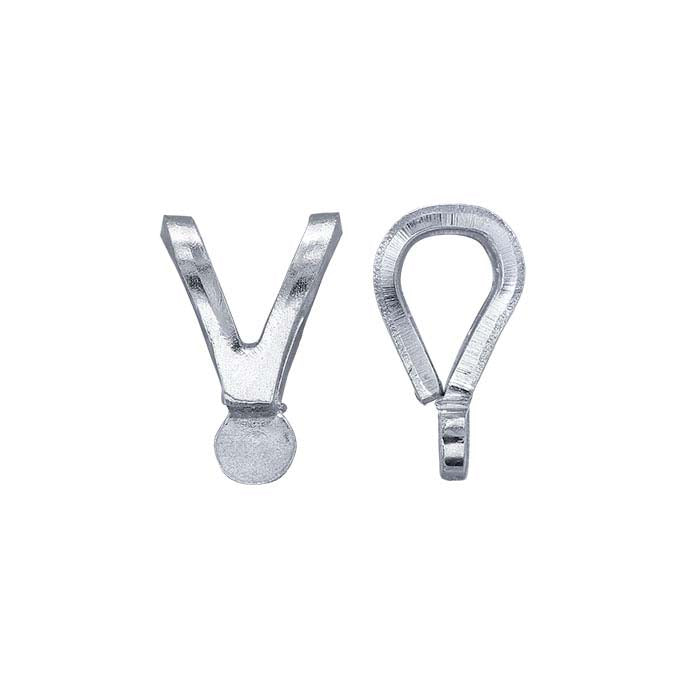 Anello a orecchio di coniglio in oro bianco 14K con linguetta per saldatura