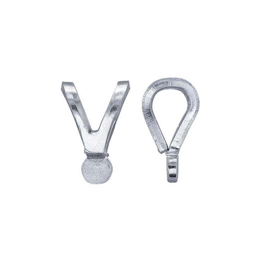 Anello a orecchio di coniglio in oro bianco 14K con linguetta per saldatura