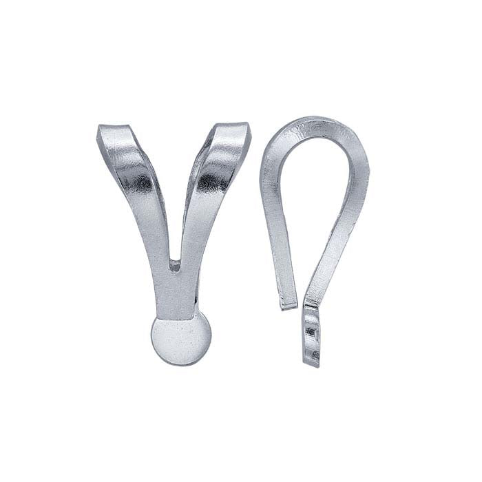 Anello a orecchio di coniglio in oro bianco 14K con linguetta per saldatura