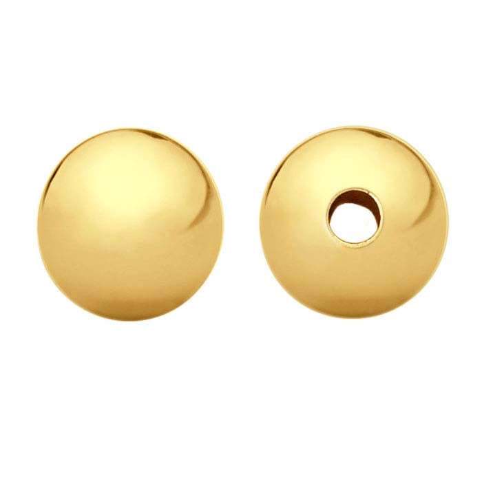 14/20 Żółte Złoto Wypełnione 3mm Okrągła Bezszwowa Koralik