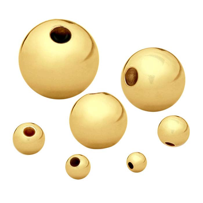 14/20 Yellow Gold-Filled 2mm Round Seamless Bead
