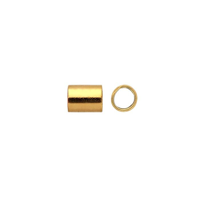 14/20 Gelbgold gefüllte 2 x 1,5 mm Rohrperle