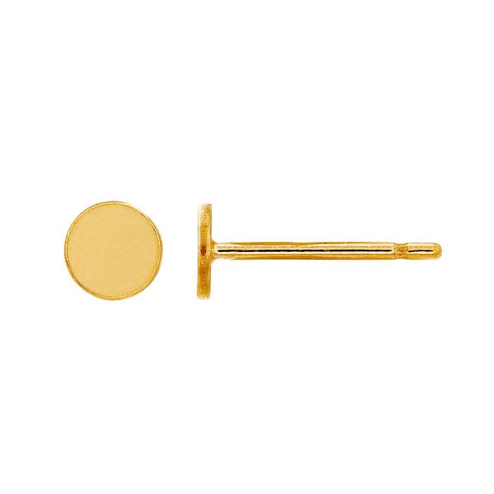14/20 Yellow Gold-Filled Circle Post Earring