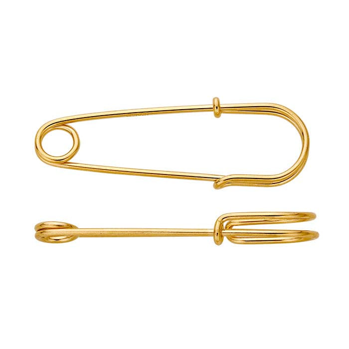 14/20 Yellow Gold-Filled Safety Pin, 31.75 mm