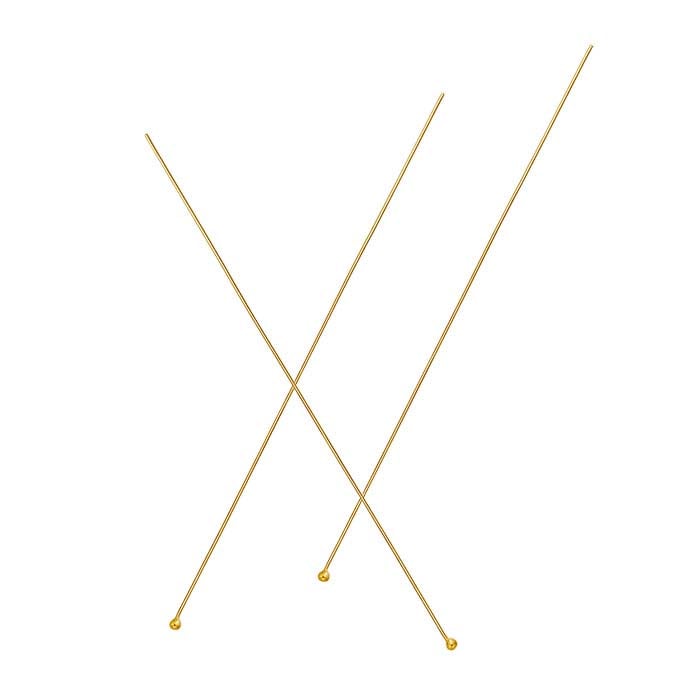 14/20 Yellow Gold-Filled . Ball Head Pin, 28.4.62mm, 1/2-Hard