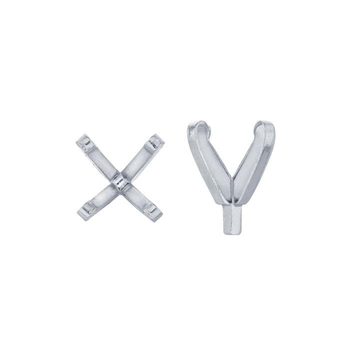 Platinum Round Low 4-Prong Settings with Peg