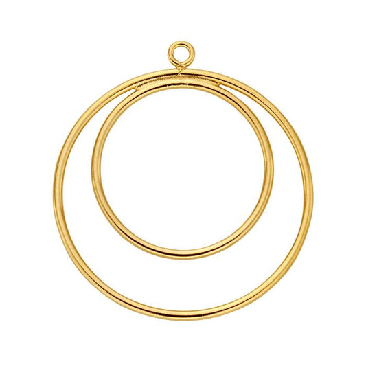 14/20 Yellow Gold-Filled Circles Component with Closed Ring