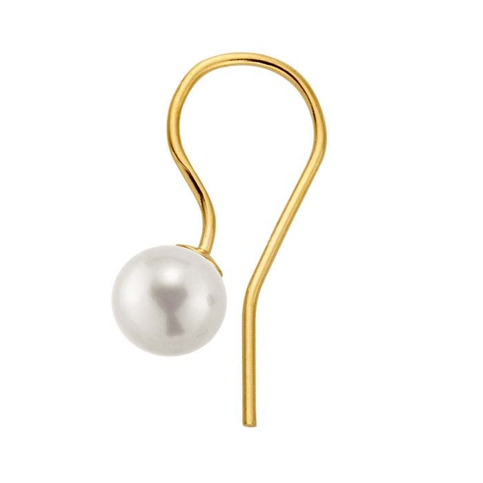 14/20 Yellow Gold-Filled Pearl Ear Wire Mounting