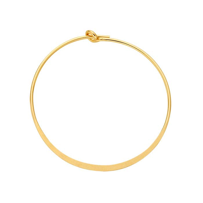 14/20 Yellow Gold-Filled Flattened Hoop Earring