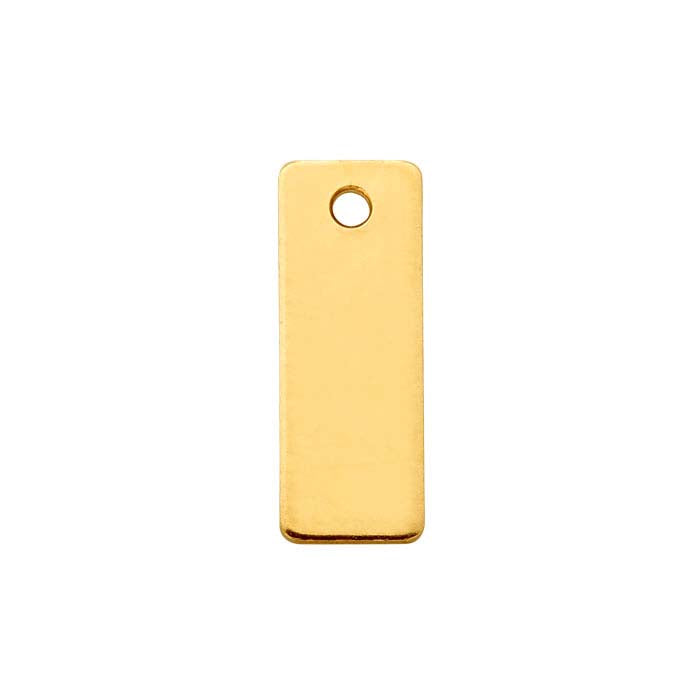 14/20 Yellow Gold-Filled 8 x 3mm Rectangle Tag