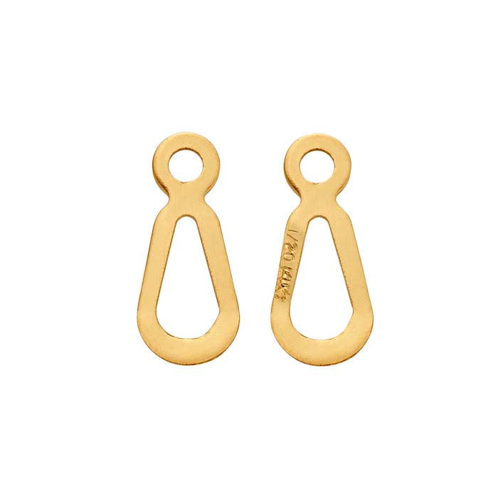 14/20 Geltono Aukso Užpildyta 7 x 3 mm Lašo Formos Žymė