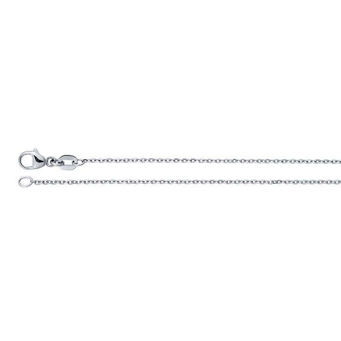 Platinum 1.2mm Diamond-Cut Oval Cable Chain