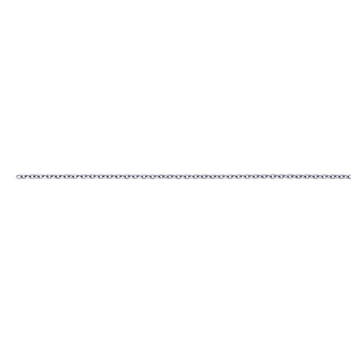 Platina 1,2mm Diamantgeslepen Ovale Kabelketting, Per Inch