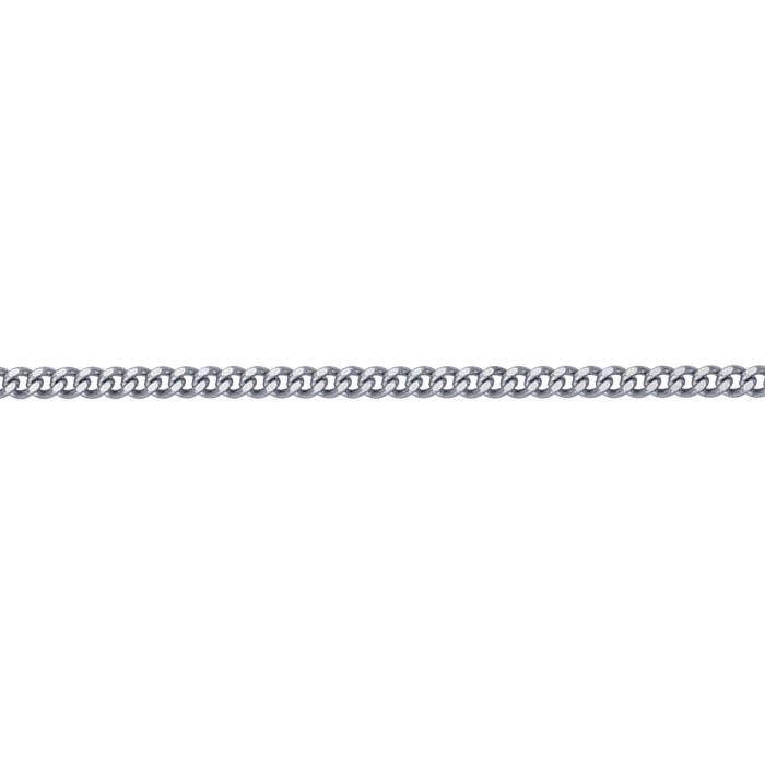 Platina 1 mm diamantkapad curb-kedja, per tum