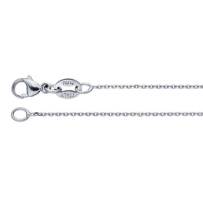 Platinum 0.87mm Diamond-Cut Cable Chain