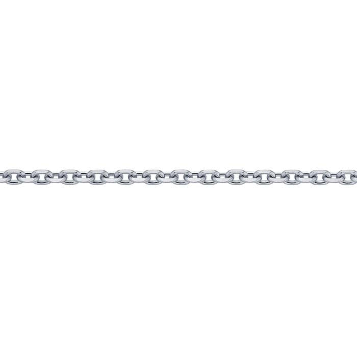 Platin 0,87 mm Diamantschliff-Kabelkette, Zollweise