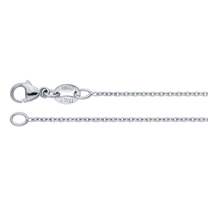 Platinum 1.1mm Diamond-Cut Cable Chain