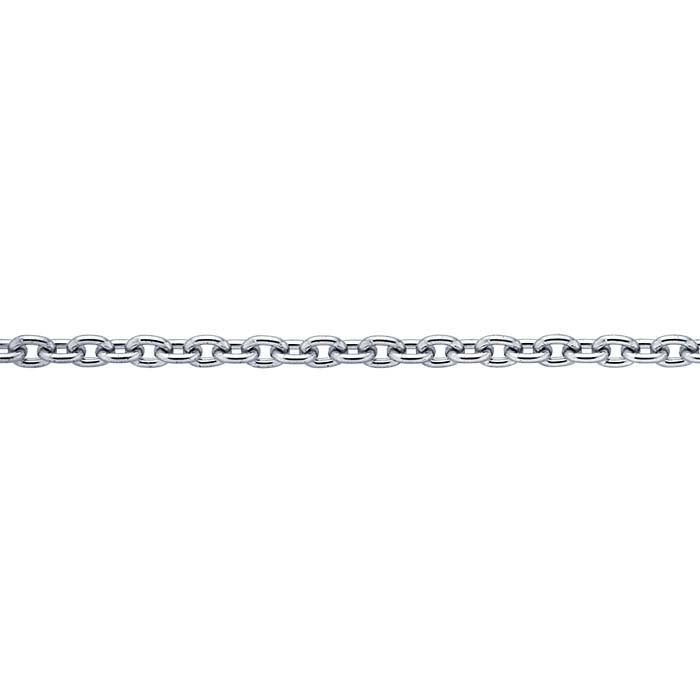 Platinum 1.2mm Diamond-Cut Oval Cable Chain